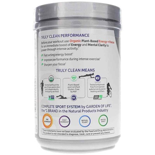 Organic Plant-Based Energy + Focus, GOLS